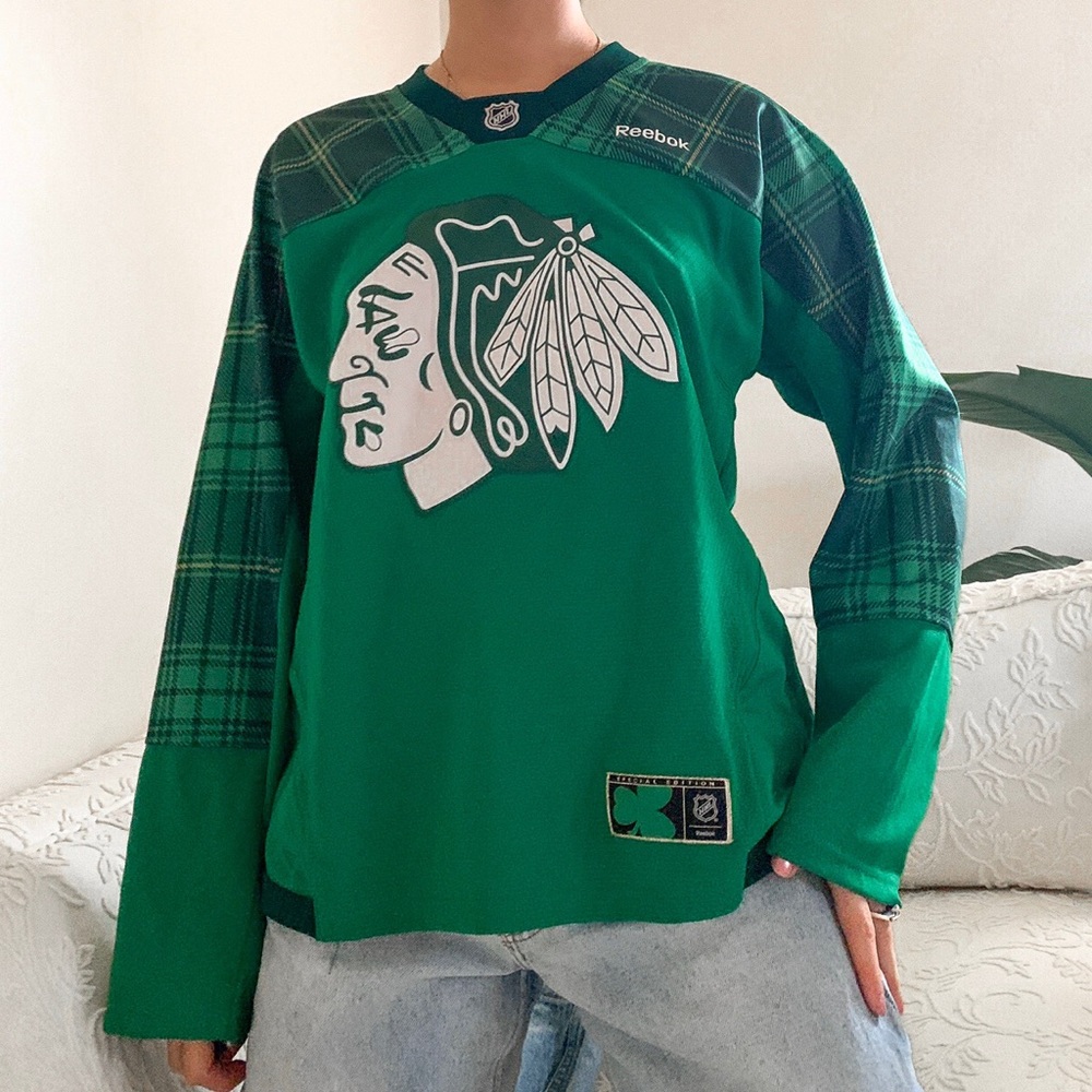 Reebok Official NHL Blackhawks St. Patty’s Jersey